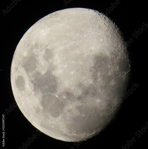 Photo of the waxing moon taken on the 10th of January 2025