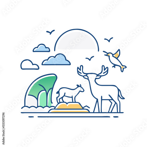 Wildlife icon, symbolizing biodiversity and ecology