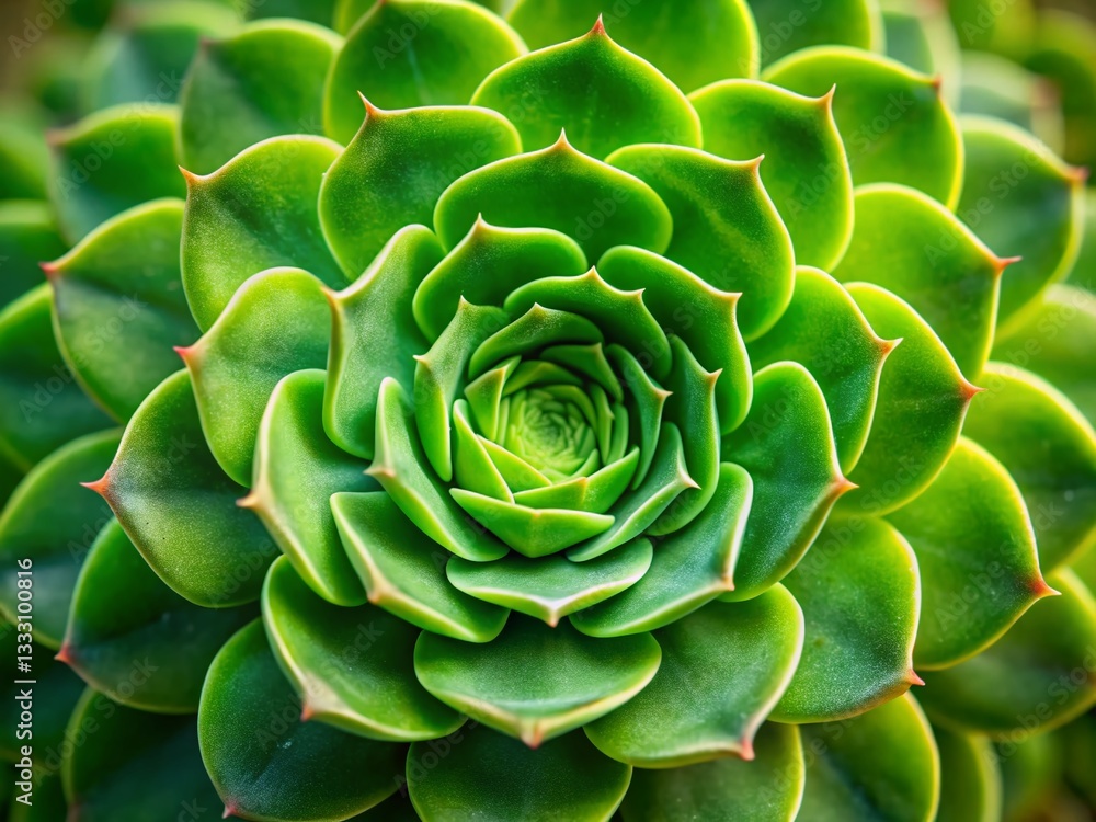 Vibrant Green Succulent Rosette, Close-up Detailed Leaf Structure, Lush Plant Photography Vibrant Green Succulent Rosette, Close-up Detailed Leaf Structure, Lush Plant Photography