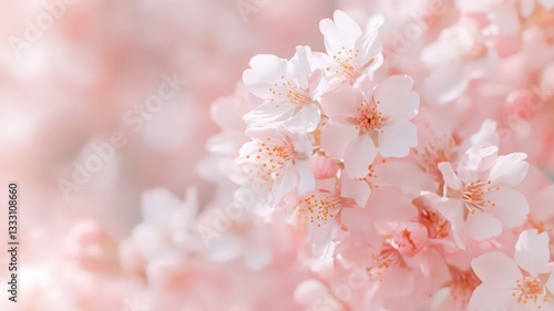 Delicate Pink Cherry Blossoms in Soft Light