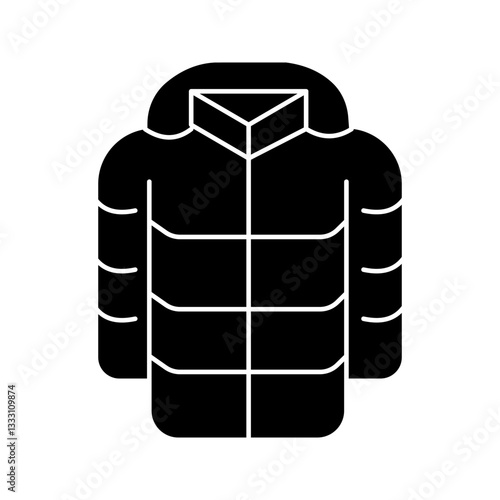 cold weather jacket icon vector illustration, pictogram isolated on white background. color editable
