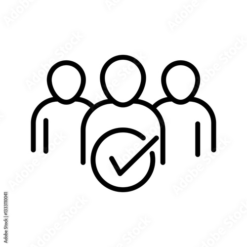 membership line icon vector illustration, pictogram isolated on white background. color editable