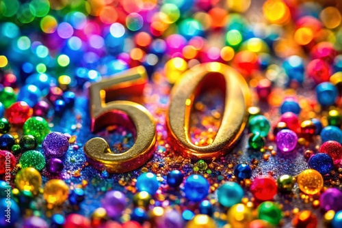 Wallpaper Mural Vibrant Macro 50th Anniversary Celebration Design - Colorful Abstract Background Torontodigital.ca