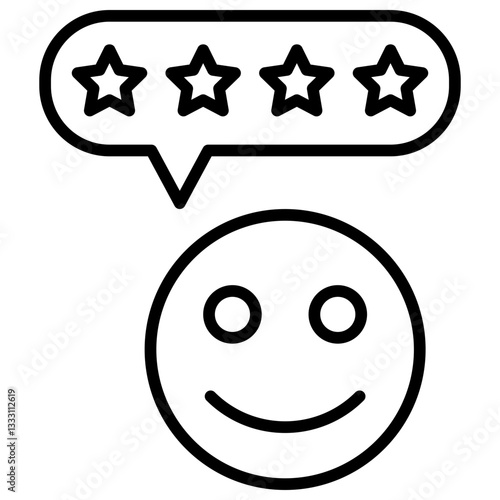 customer review line icon