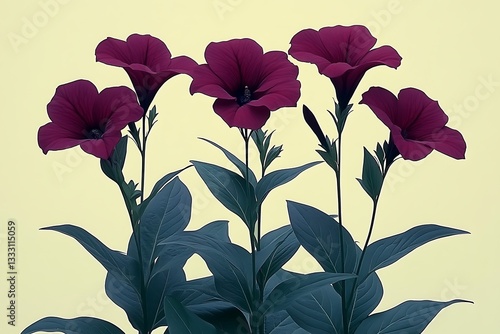 Dark Purple Flowers for Soft Background.