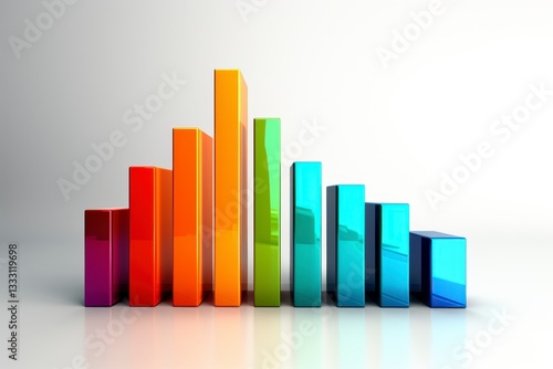 A colorful bar graph with a yellow bar at the top Free Download A colorful bar graph with a yellow bar at the top - GFXLoad