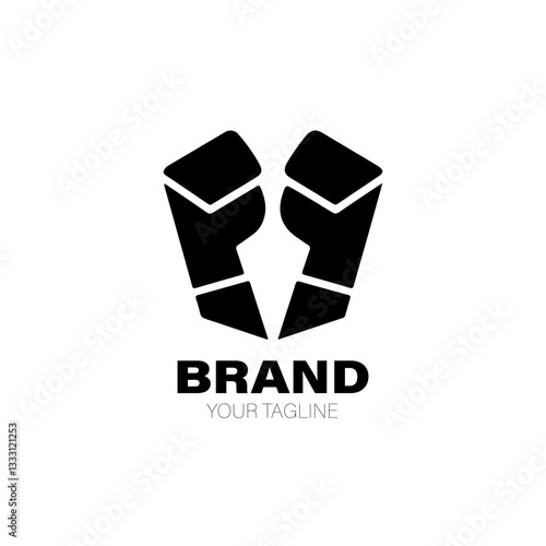 Boxing Logo. Boxing Logo Design. Boxing Logo Brand. Boxing Logo Vector Design Isolated on White Background