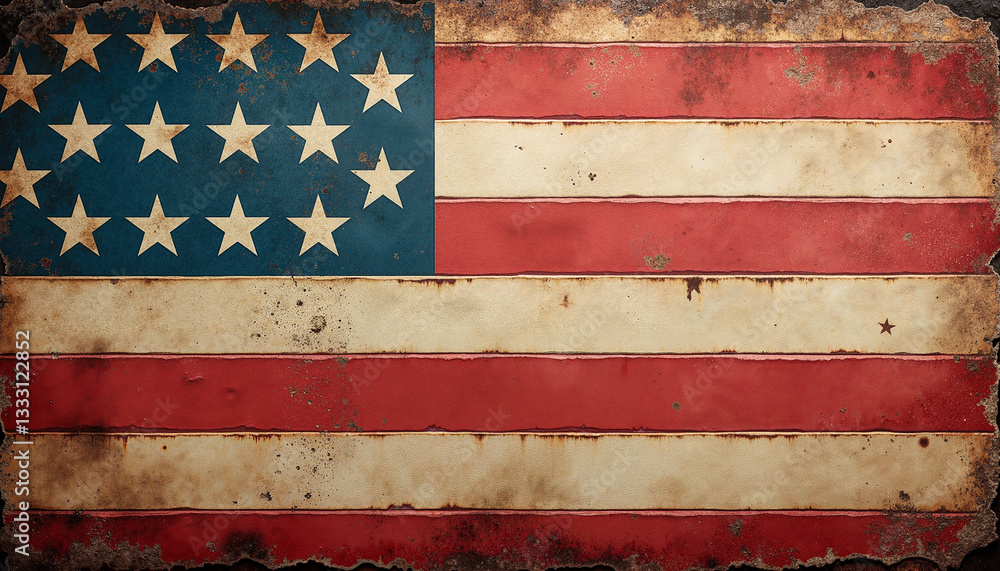 Rustic American flag with stars and stripes, Stars and stripes pattern, U.S. Independence Day Rustic American flag with stars and stripes, Stars and stripes pattern, U.S. Independence Day