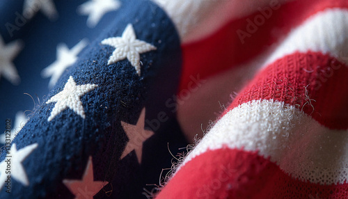 American flag fabric with stars and stripes, Stars and stripes pattern, U.S. Independence Day 