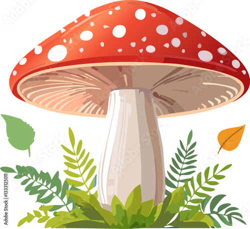 vector illustration of mushroom