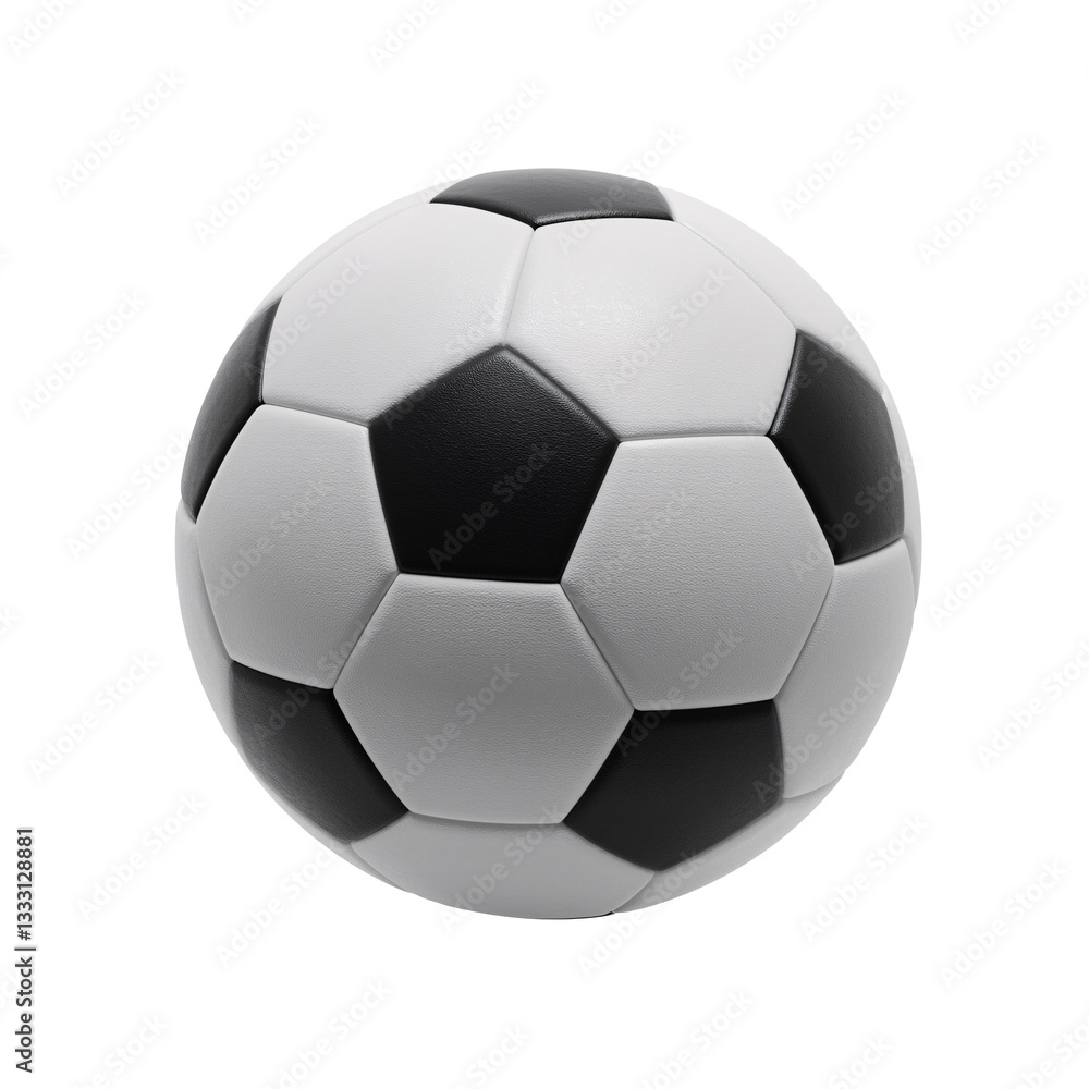 Official-style soccer ball with hexagonal pattern, isolated on transparent background
Official-style soccer ball with hexagonal pattern, isolated on transparent background