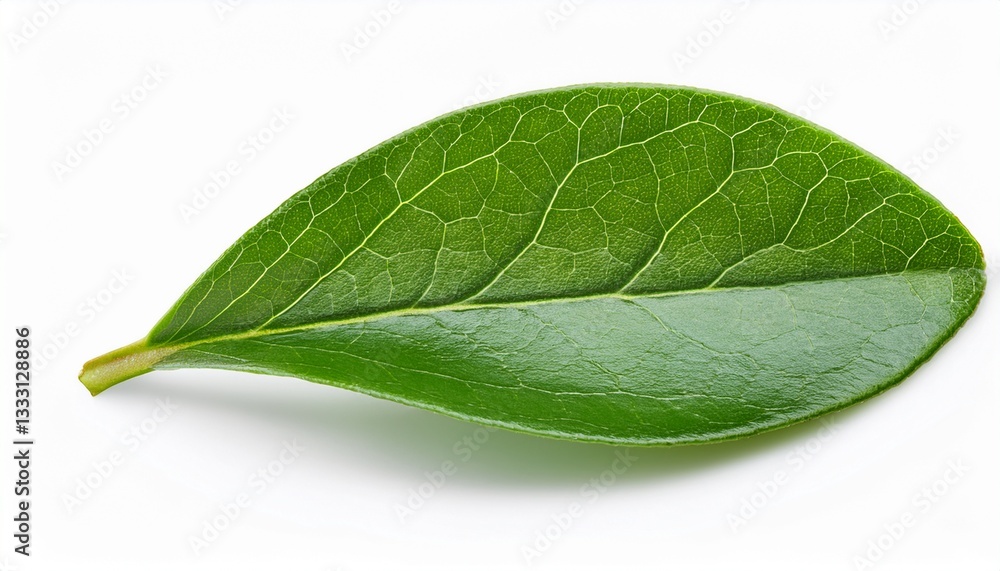 Fototapeta premium green leaves of blueberry isolated on white or transparent background