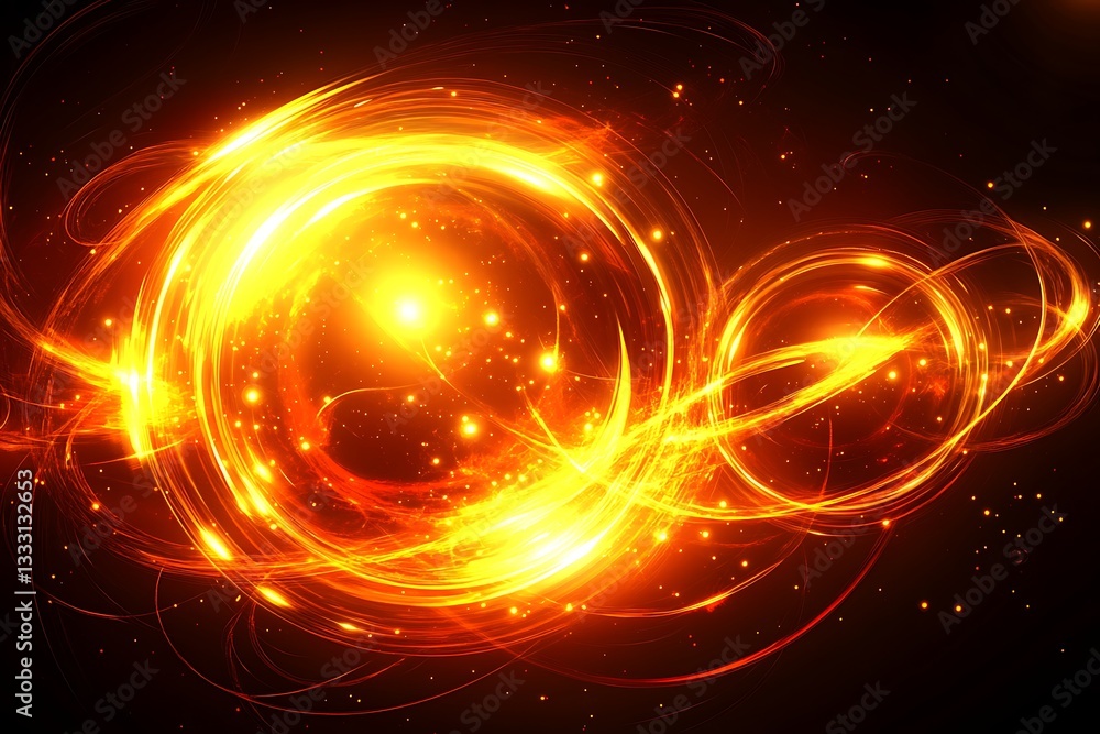 Obraz premium Abstract Fiery Energy Graphic Design