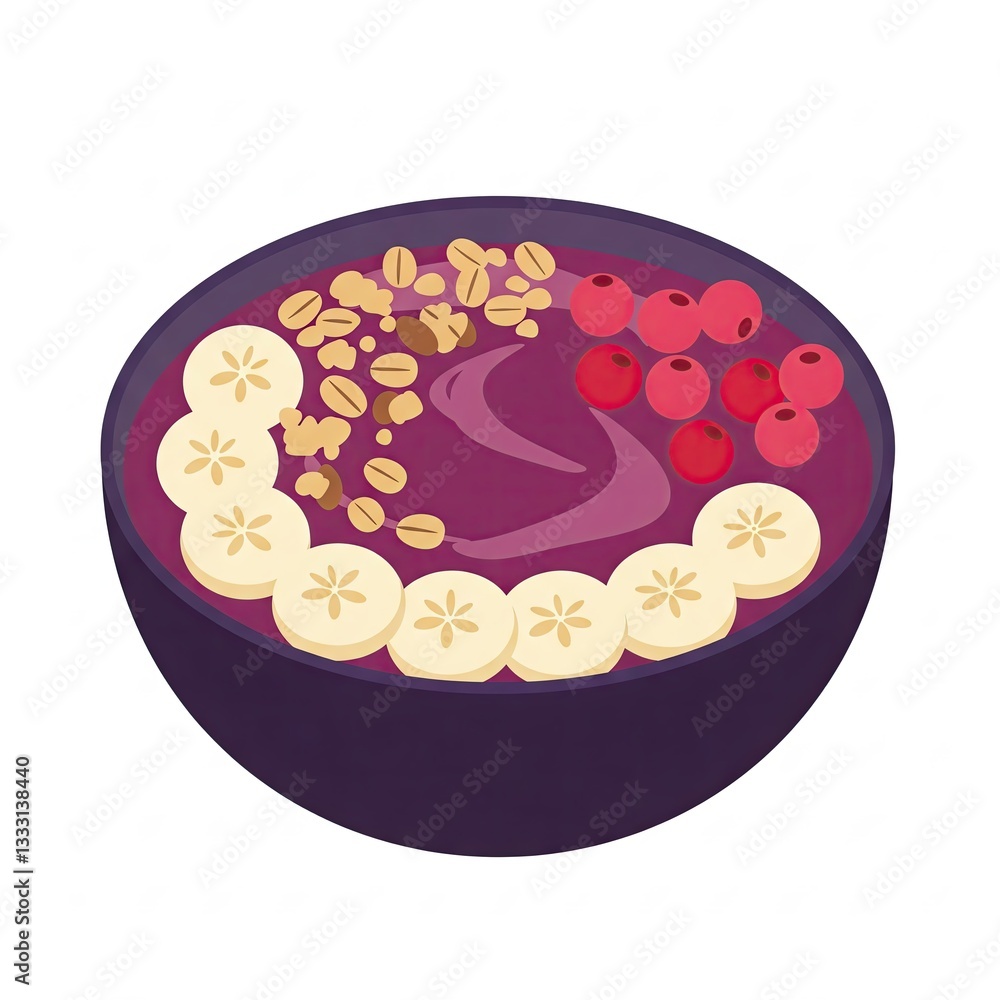 Delicious Acai Bowl with Toppings Delicious Acai Bowl with Toppings