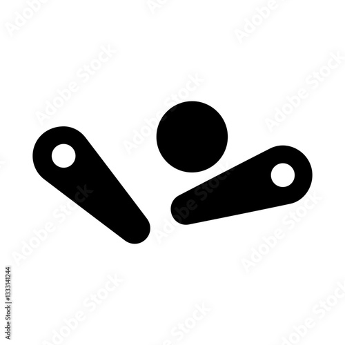 pinball game glyph icon