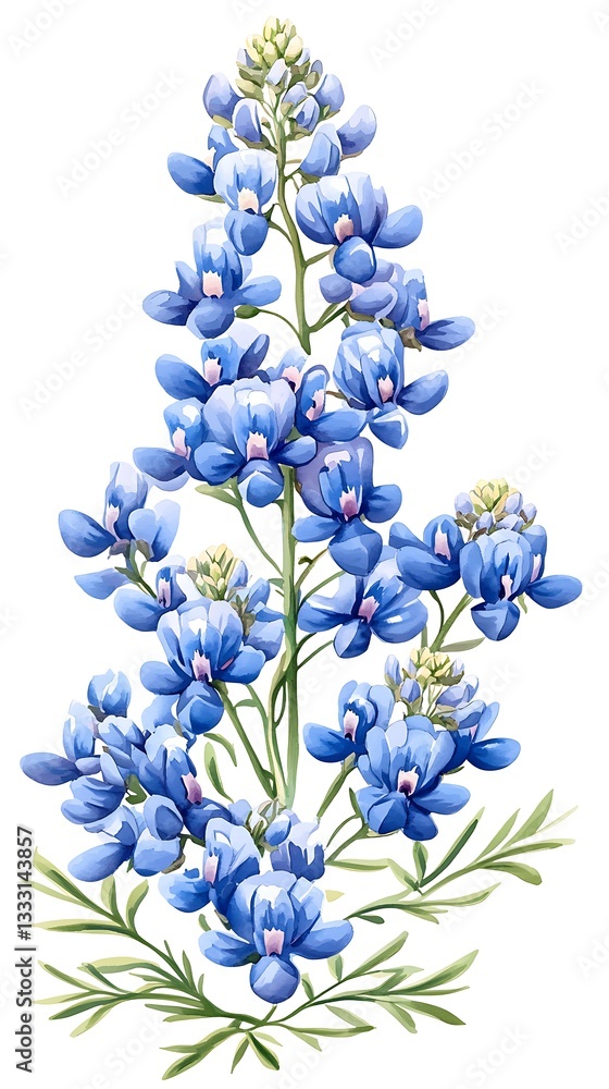 Fototapeta premium Bluebonnet Wildflower Bouquet for Spring Bloom.