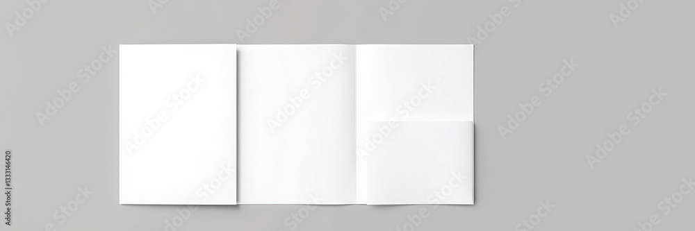 Fototapeta premium Brochure Folder Mockup - Blank Design Template