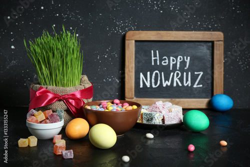 Chalkboard with text HAPPY ...