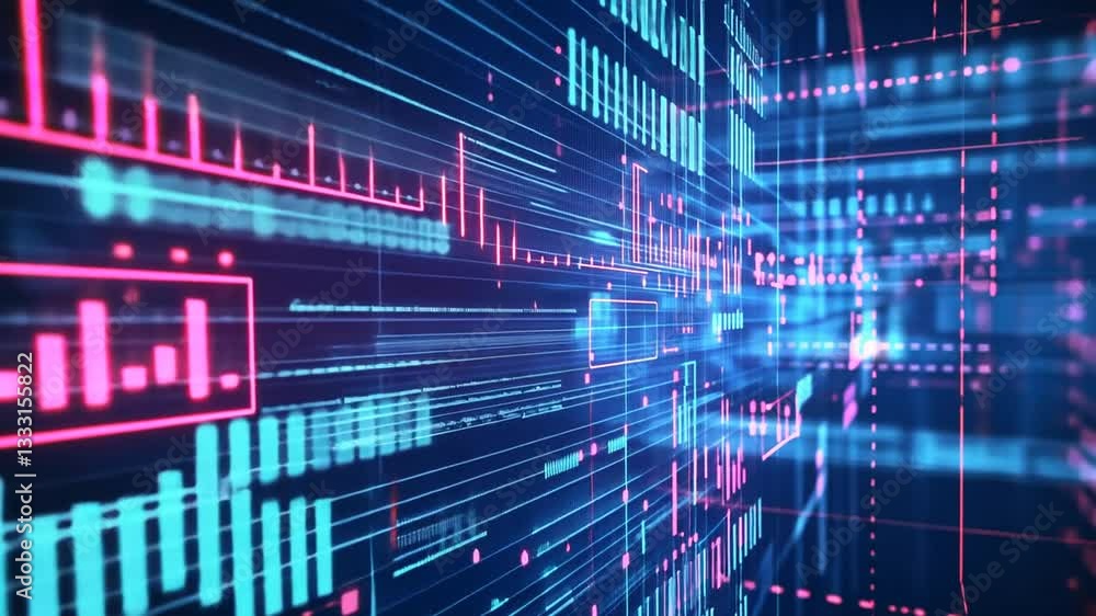 Futuristic Data Visualization Abstract Technology Background with Digital Elements Futuristic Data Visualization Abstract Technology Background with Digital Elements