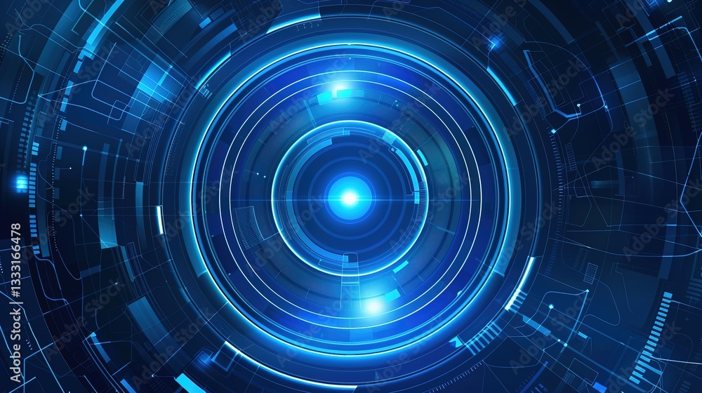 Blue_technology_sense_circular_ring_circular_disk_ Blue_technology_sense_circular_ring_circular_disk_