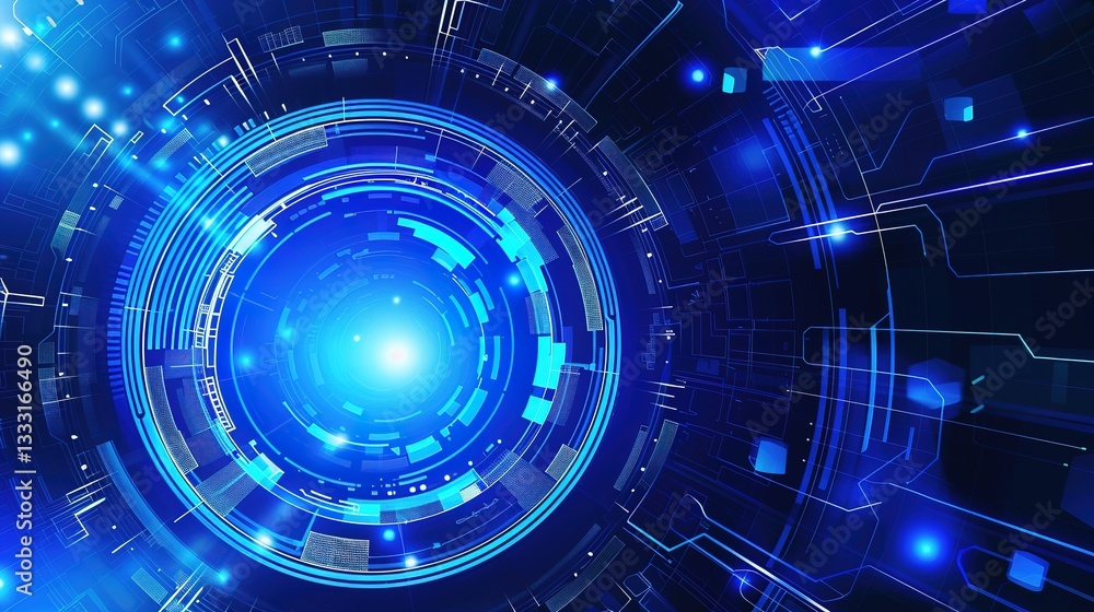 Blue_technology_sense_circular_ring_circular_disk_ Blue_technology_sense_circular_ring_circular_disk_