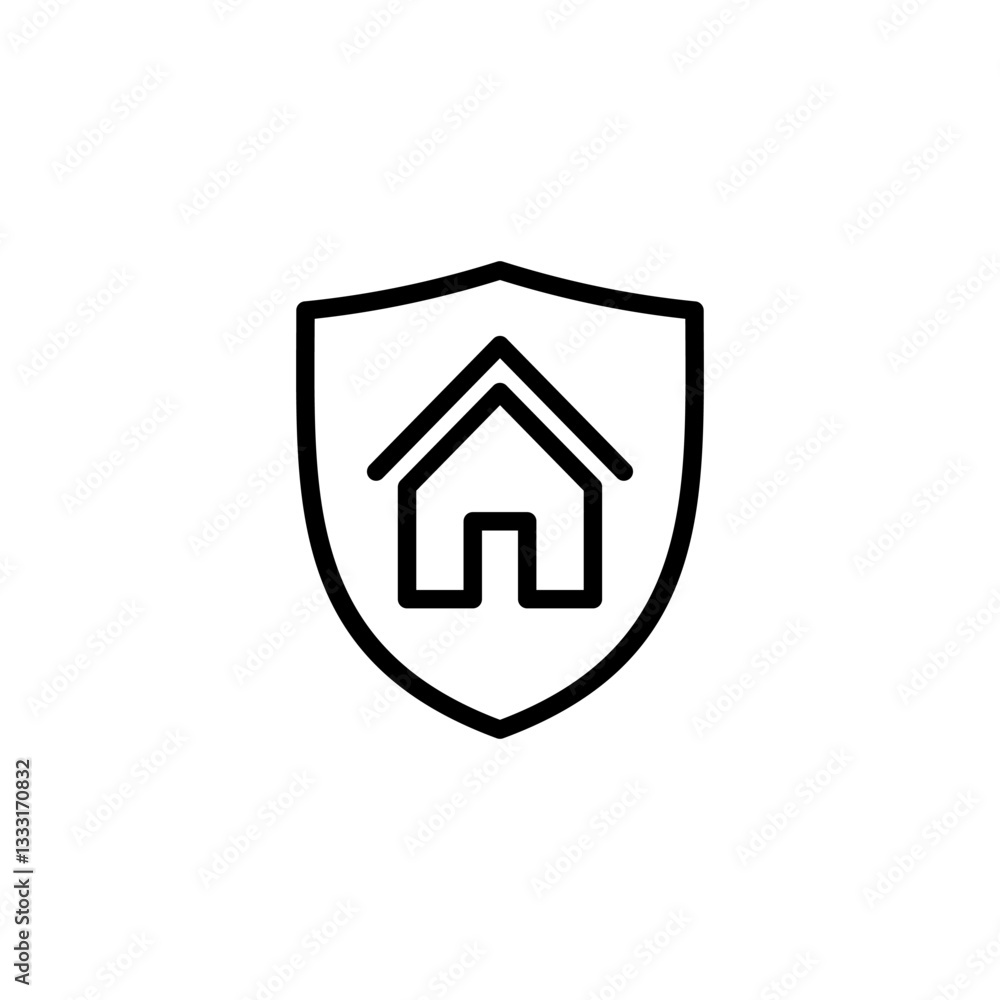 house insurance icon logo design. house protection sign and symbol house insurance icon logo design. house protection sign and symbol
