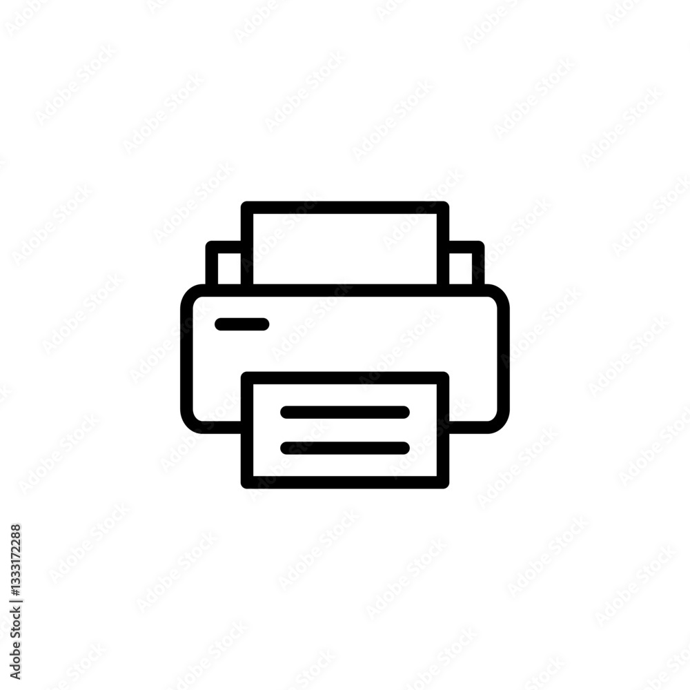 Print icon logo design. printer sign and symbol Print icon logo design. printer sign and symbol