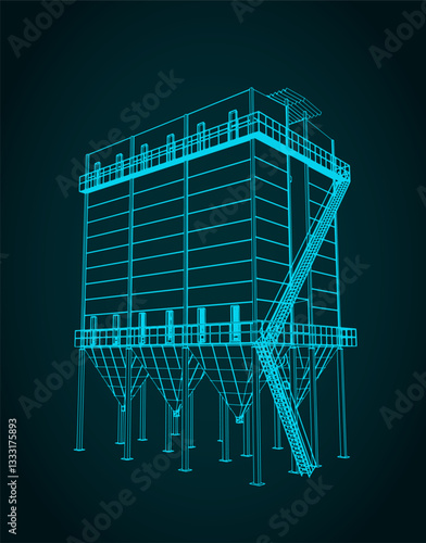 Dust extraction system blueprint