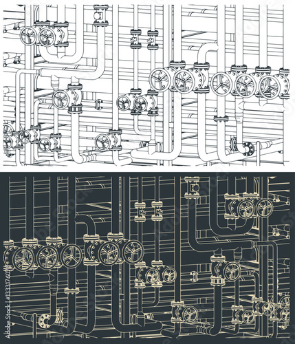 Industrial valves and pipes