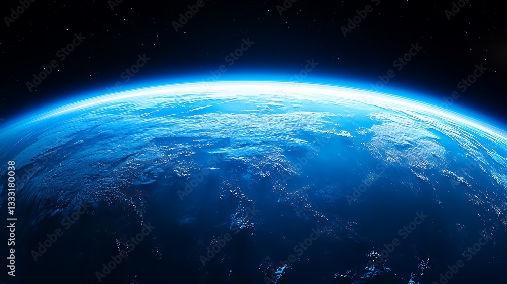 Obraz premium Earthrise: Blue Planet from Space. (1)