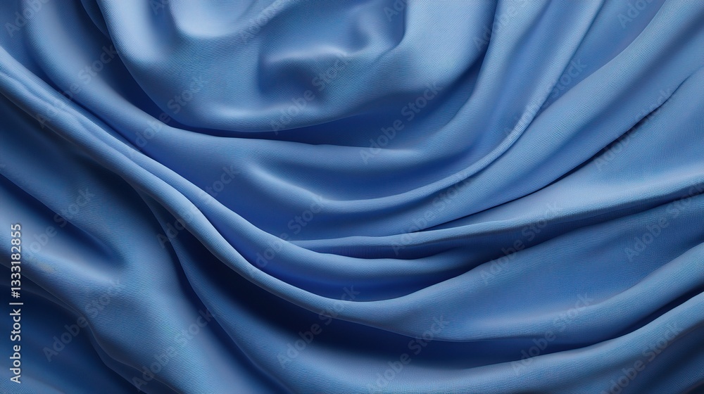 Obraz premium Elegant Blue Abstract Background with Folded Fabric Texture