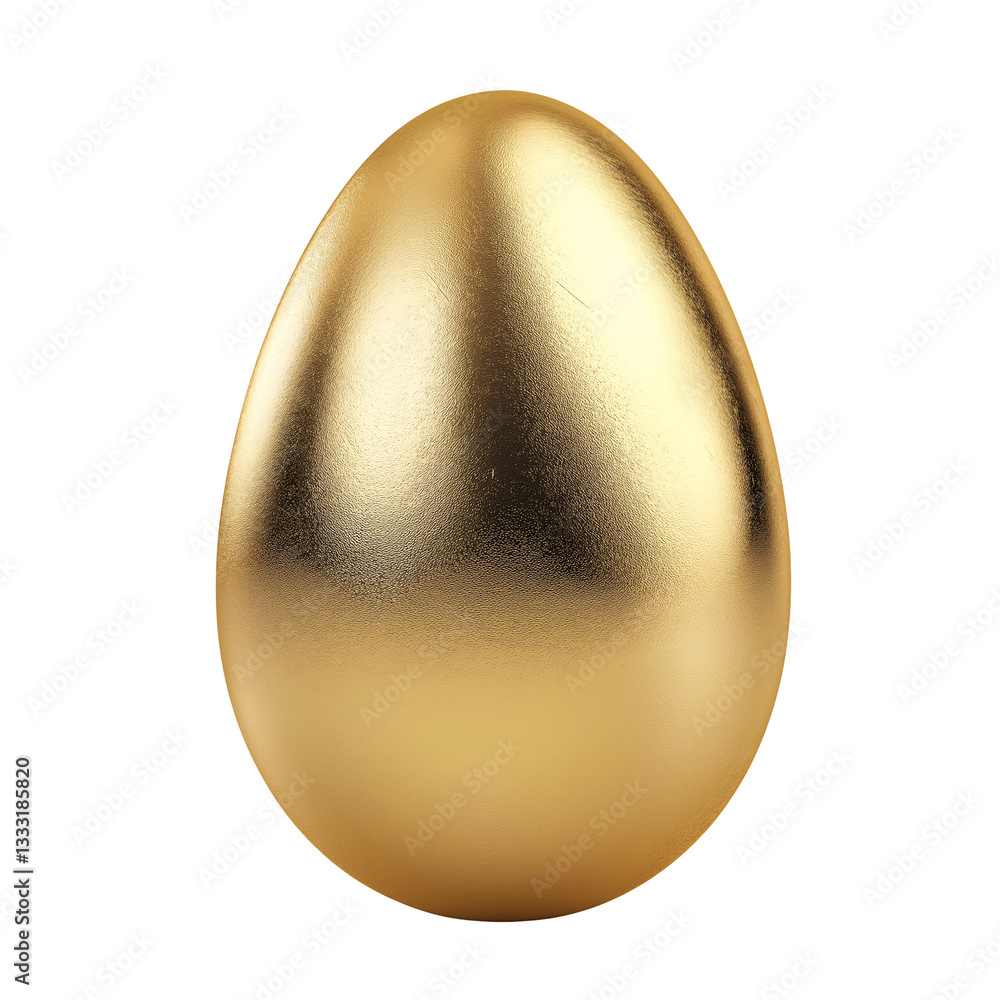 Luxury Gold Egg with Shiny Surface: Premium Easter Decoration in Glamour Aesthetics Luxury Gold Egg with Shiny Surface: Premium Easter Decoration in Glamour Aesthetics