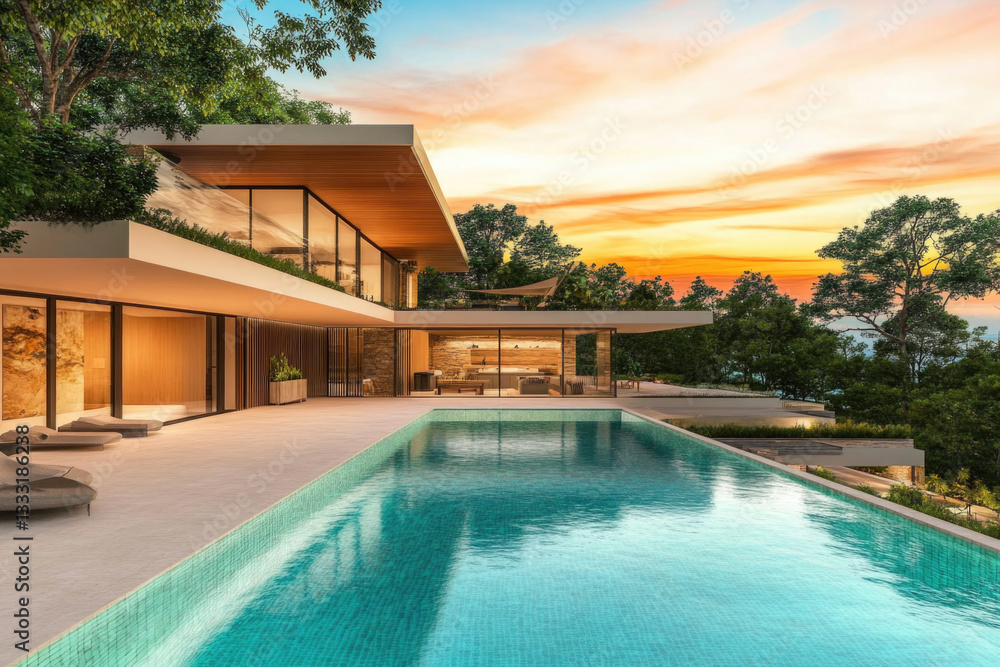 Self-built villa features modern design and stunning suspended roof pool Self-built villa features modern design and stunning suspended roof pool