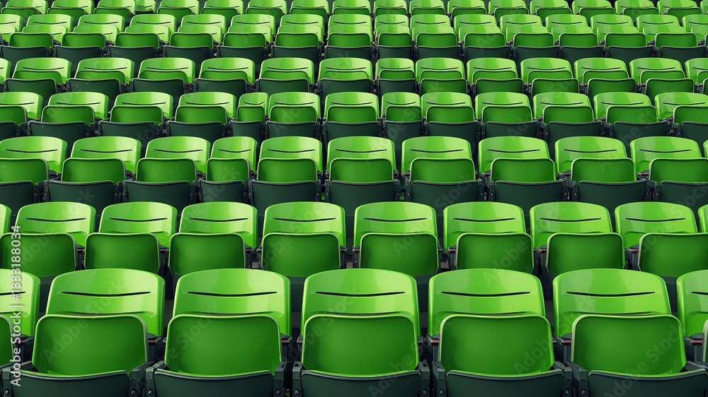 Naklejka premium Modern Stadium Seat Mockup, Blank Space for Design