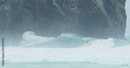 Powerful Slow-Motion Waves Crashing Against the Cliffs of Sagres, Portugal