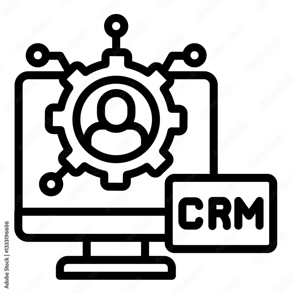 Crm System Integration Icon Element For Design Crm System Integration Icon Element For Design