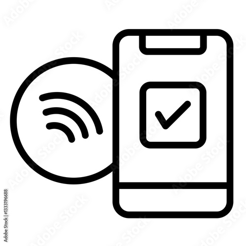 Contactless Payments  Icon Element For Design	