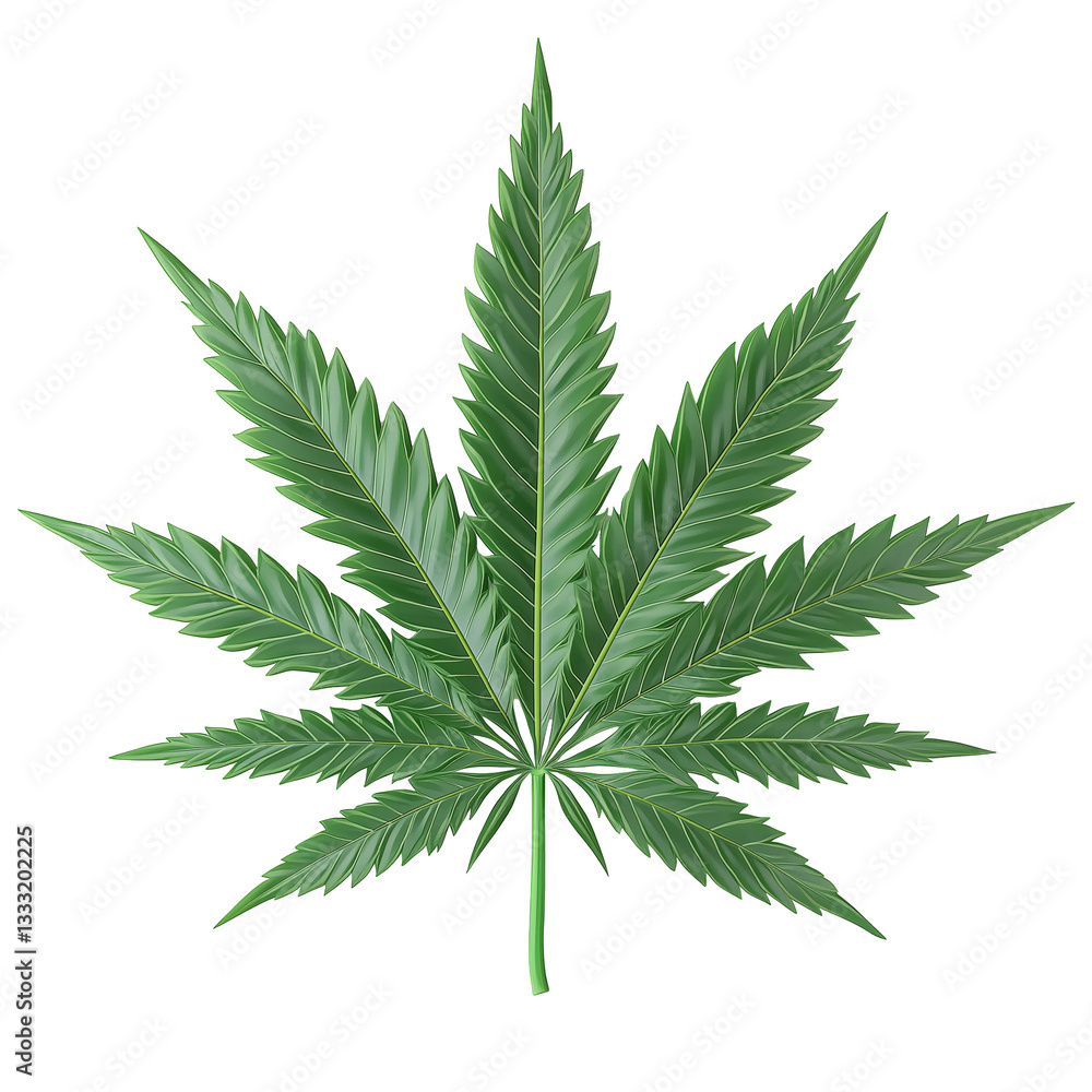 Elegant Green Cannabis Leaf: Aesthetic Botanical Background for Organic and Medicinal Use Elegant Green Cannabis Leaf: Aesthetic Botanical Background for Organic and Medicinal Use
