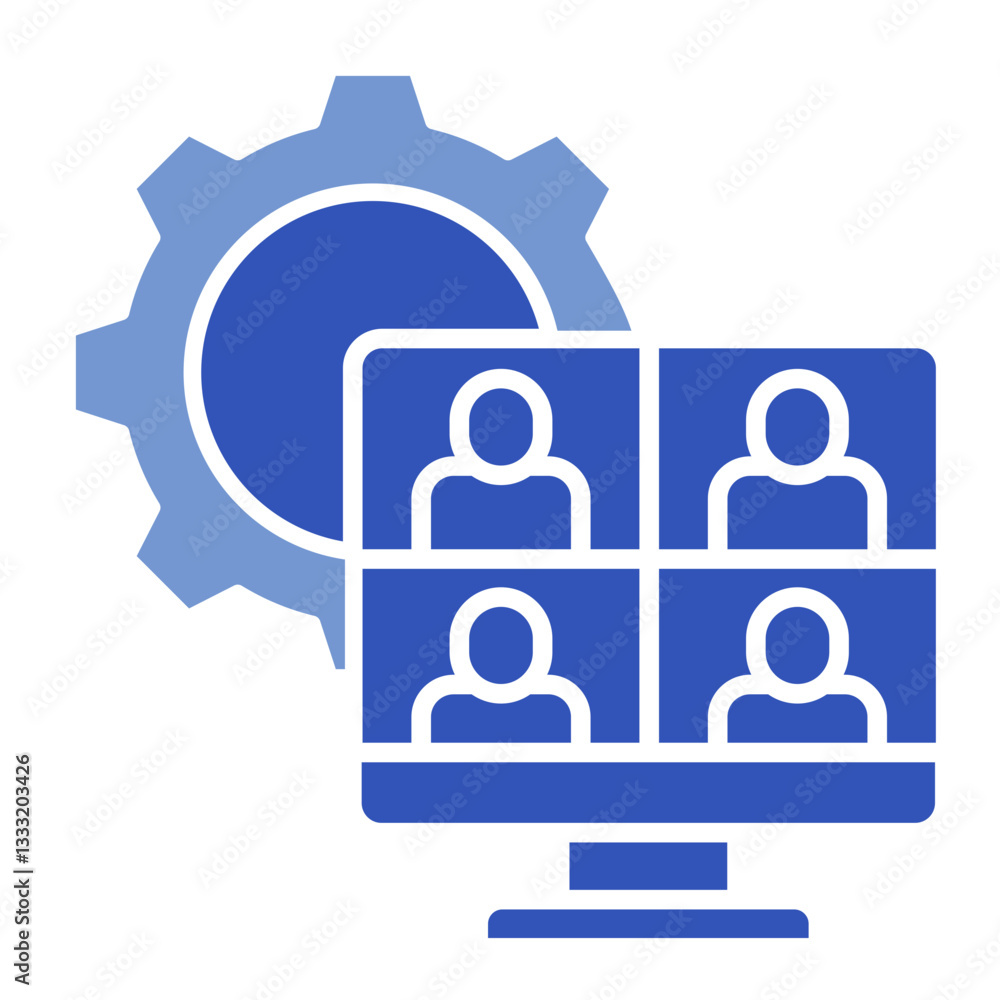 Virtual Business Meetings Icon Element For Design Virtual Business Meetings Icon Element For Design