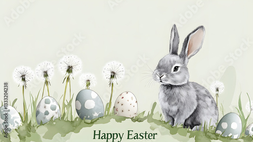 easter, rabbit, bunny, holiday, animal, cartoon, illustration, egg, vector, spring, card, fun, hare, cute, pet, baby, art, ears, celebration, eggs, pink, design, rabbits, happy, toy