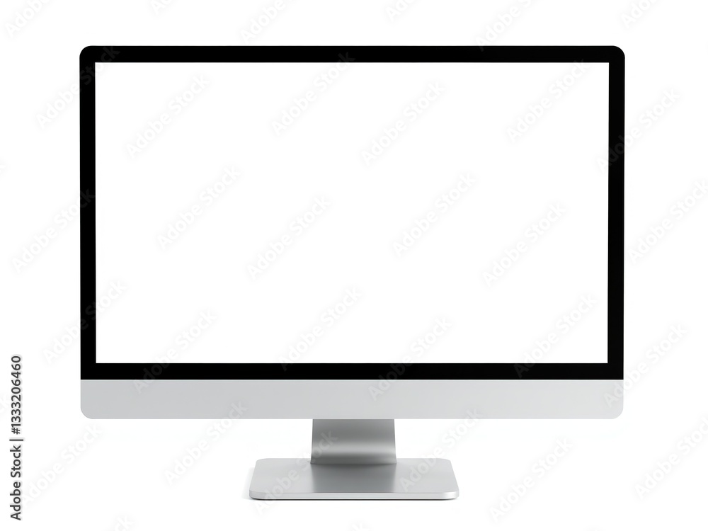 Blank Screen PC Monitor Mockup, Soft Light Effect Blank Screen PC Monitor Mockup, Soft Light Effect