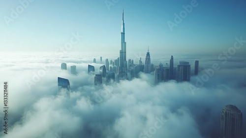  Skyline Above Clouds at Sunrise