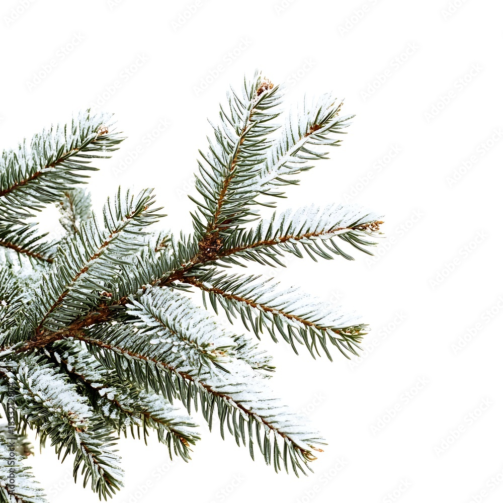 Fir tree covered with hoarfrost on a white background. Fir tree covered with hoarfrost on a white background.