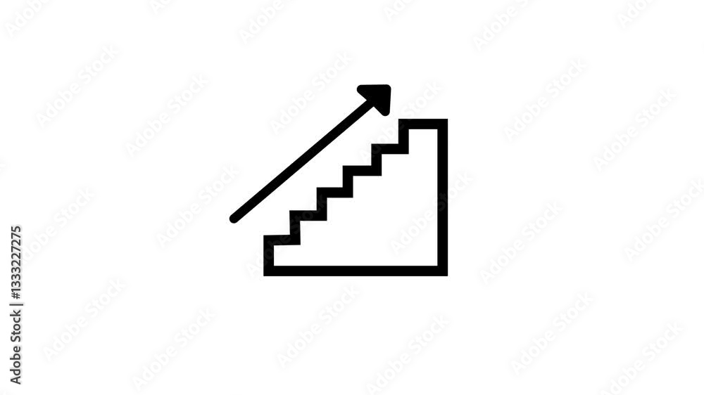 Ladder stair up indicating arrow icon. house equipment stairs icon animation. Ladder stair up indicating arrow icon. house equipment stairs icon animation.
