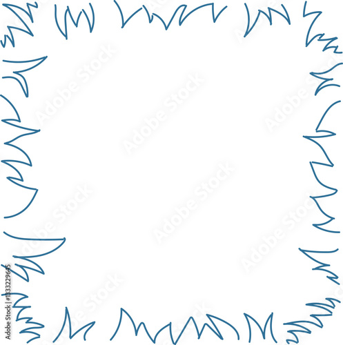 A shaggy or hairy frame with sharp ends.