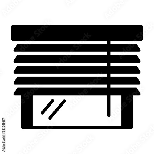 Blinds Vector Solid Style Icon