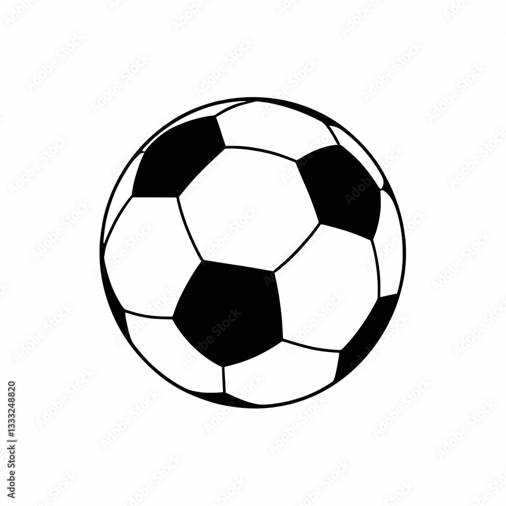 Obraz premium Soccer ball vector illustration on a white background