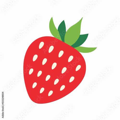 Strawberry vector design on a white background