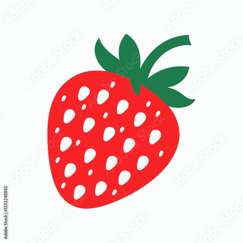 Strawberry vector design on a white background