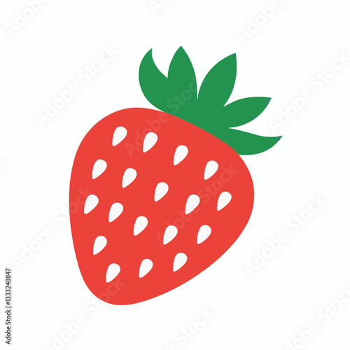 Strawberry vector design on a white background